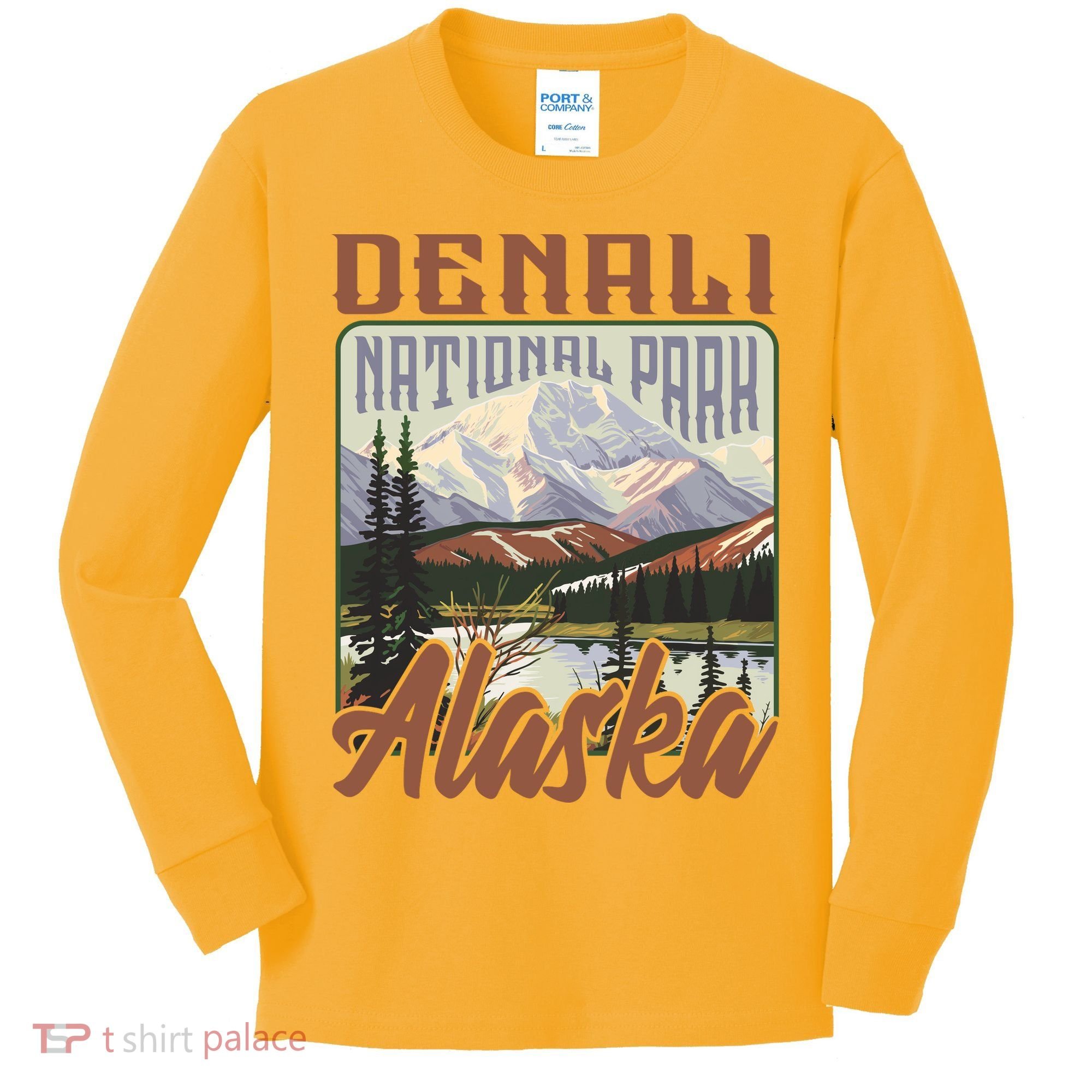 Denali National Park Alaska Kids Long Sleeve Shirt