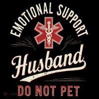 Do Not Pet Emotional Support Husband Funny Long Sleeve Shirt thumb 2