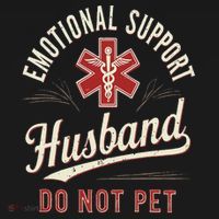 Do Not Pet Emotional Support Husband Funny Mousepad thumb 1