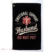 Do Not Pet Emotional Support Husband Funny Golf Towel thumb 0