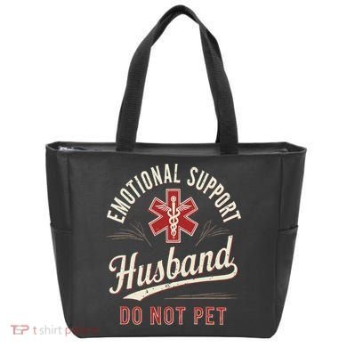 Do Not Pet Emotional Support Husband Funny Tote Bag