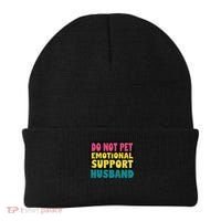 Do Not Pet Emotional Support Husband A Fun Couple Beanie thumb 0