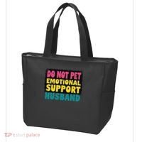 Do Not Pet Emotional Support Husband A Fun Couple Tote Bag thumb 3