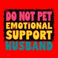 Do Not Pet Emotional Support Husband A Fun Couple Santa Hat thumb 1