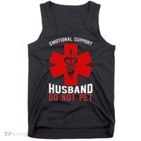 Do Not Pet Emotional Support Husband Tank Top thumb 0