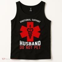 Do Not Pet Emotional Support Husband Tank Top thumb 2