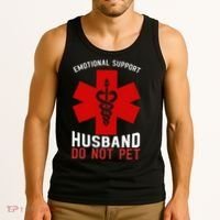 Do Not Pet Emotional Support Husband Tank Top thumb 3