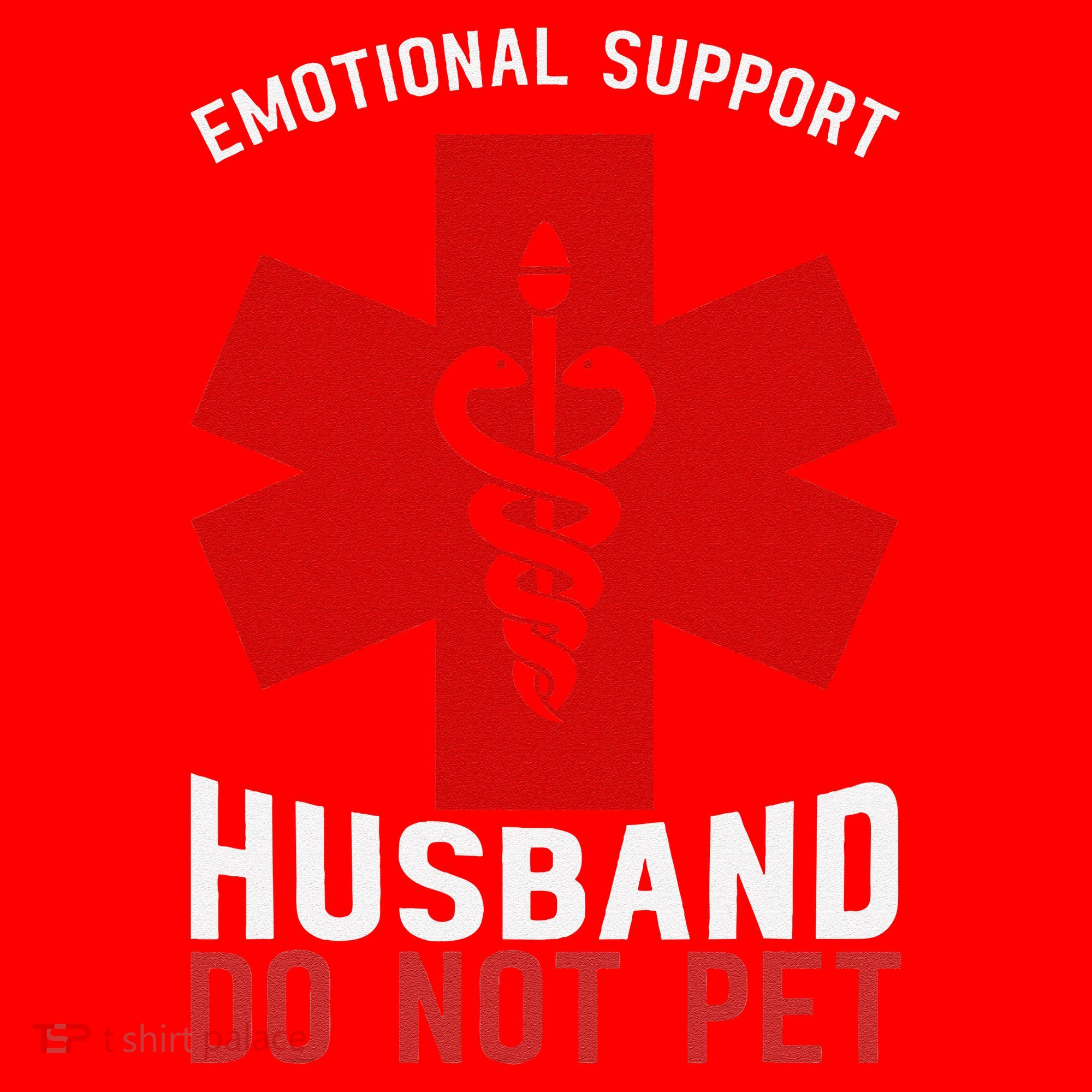 Do Not Pet Emotional Support Husband Santa Hat