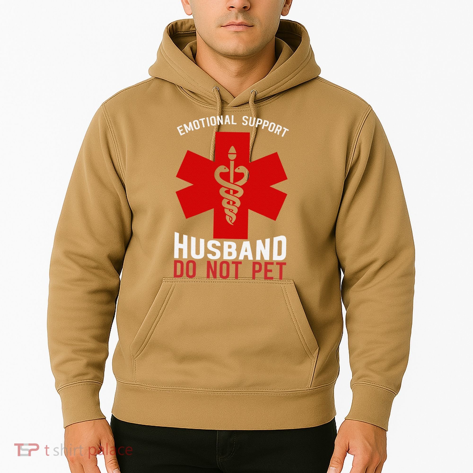 Do Not Pet Emotional Support Husband Hoodie