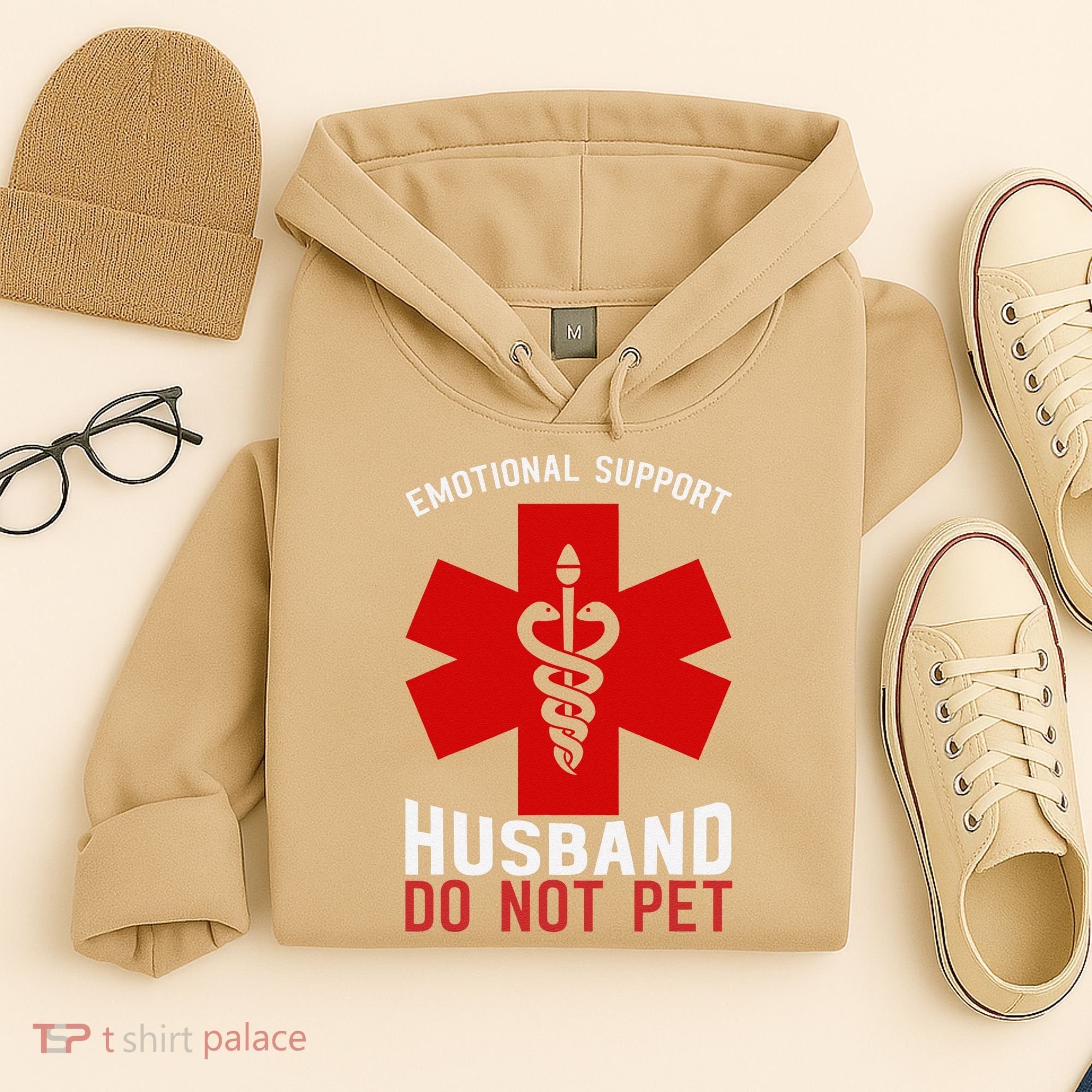 Do Not Pet Emotional Support Husband Hoodie