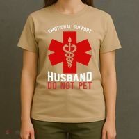 Do Not Pet Emotional Support Husband T-Shirt thumb 4