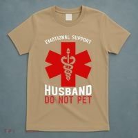 Do Not Pet Emotional Support Husband T-Shirt thumb 5