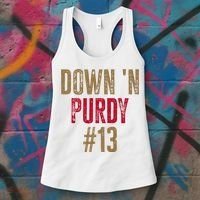 Down N Purdy San Francisco Football Playoffs Women's Tank Top thumb 3