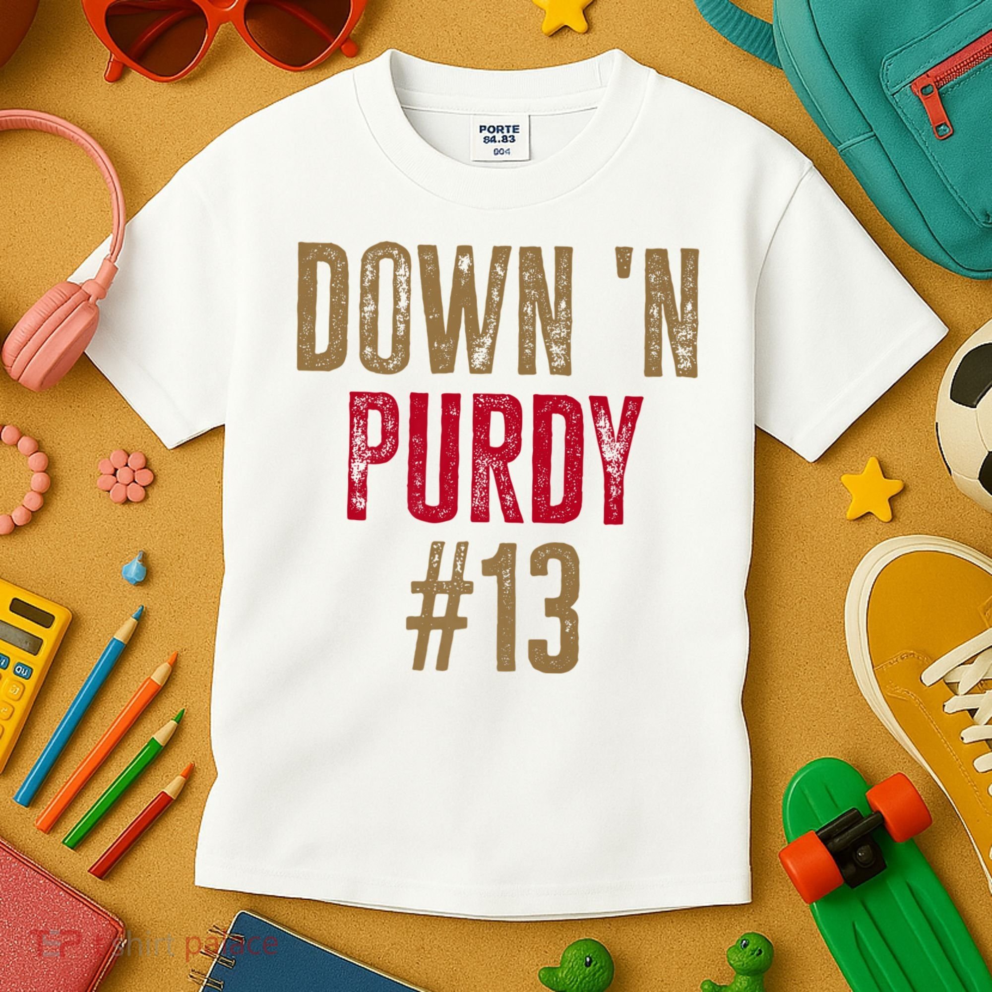 Down N Purdy San Francisco Football Playoffs Kids T-Shirt