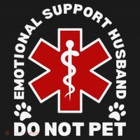 Do Not Pet Emotional Support Husband Funny Backpack thumb 2