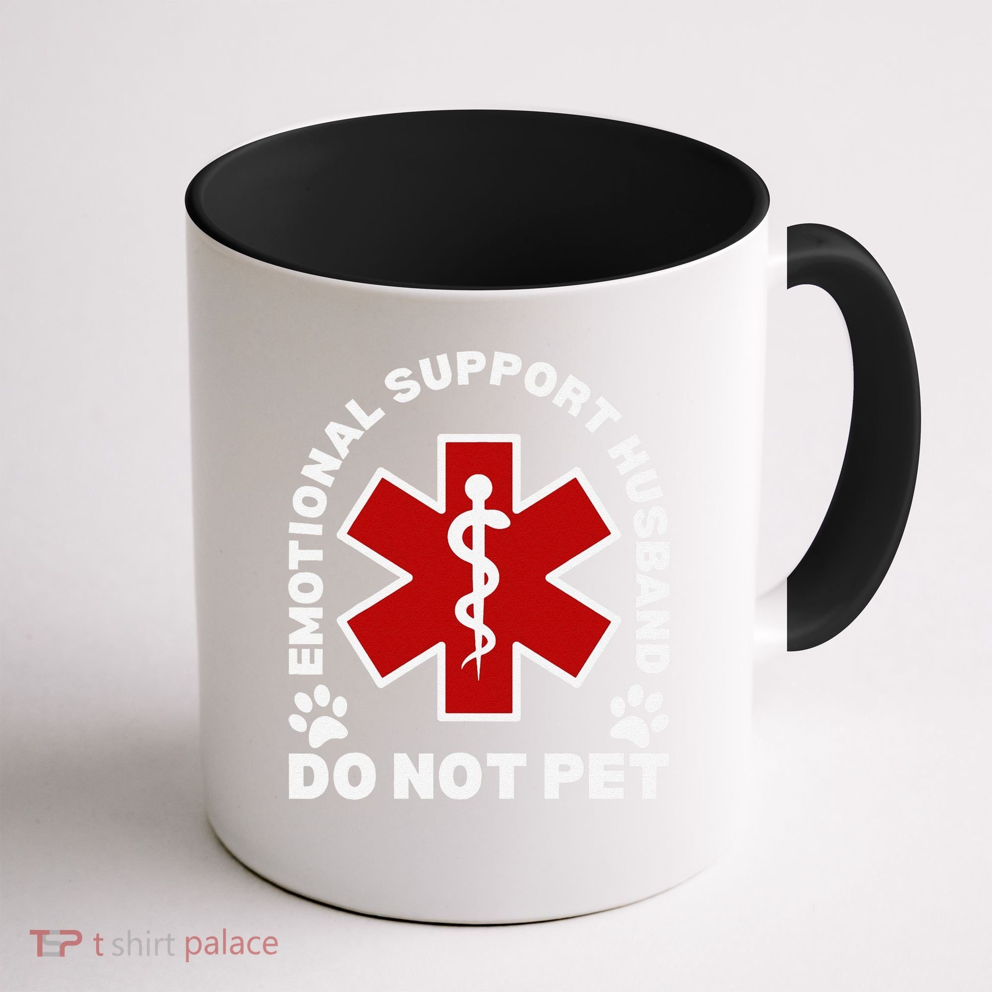 Do Not Pet Emotional Support Husband Funny Coffee Mug