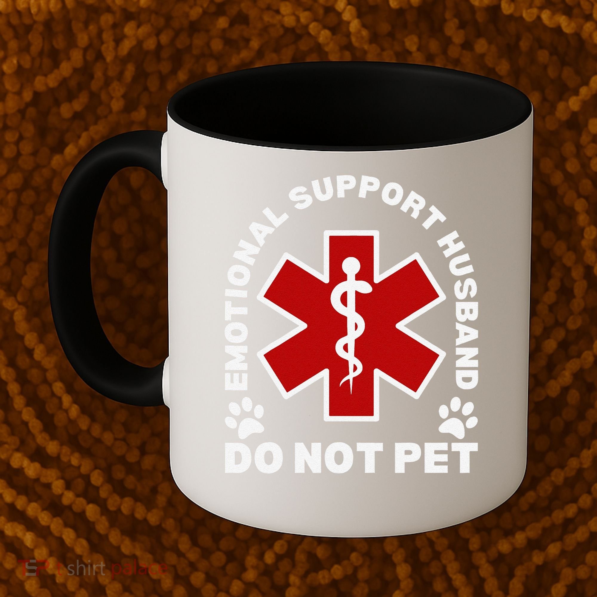 Do Not Pet Emotional Support Husband Funny Coffee Mug
