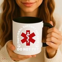 Do Not Pet Emotional Support Husband Funny Coffee Mug thumb 3