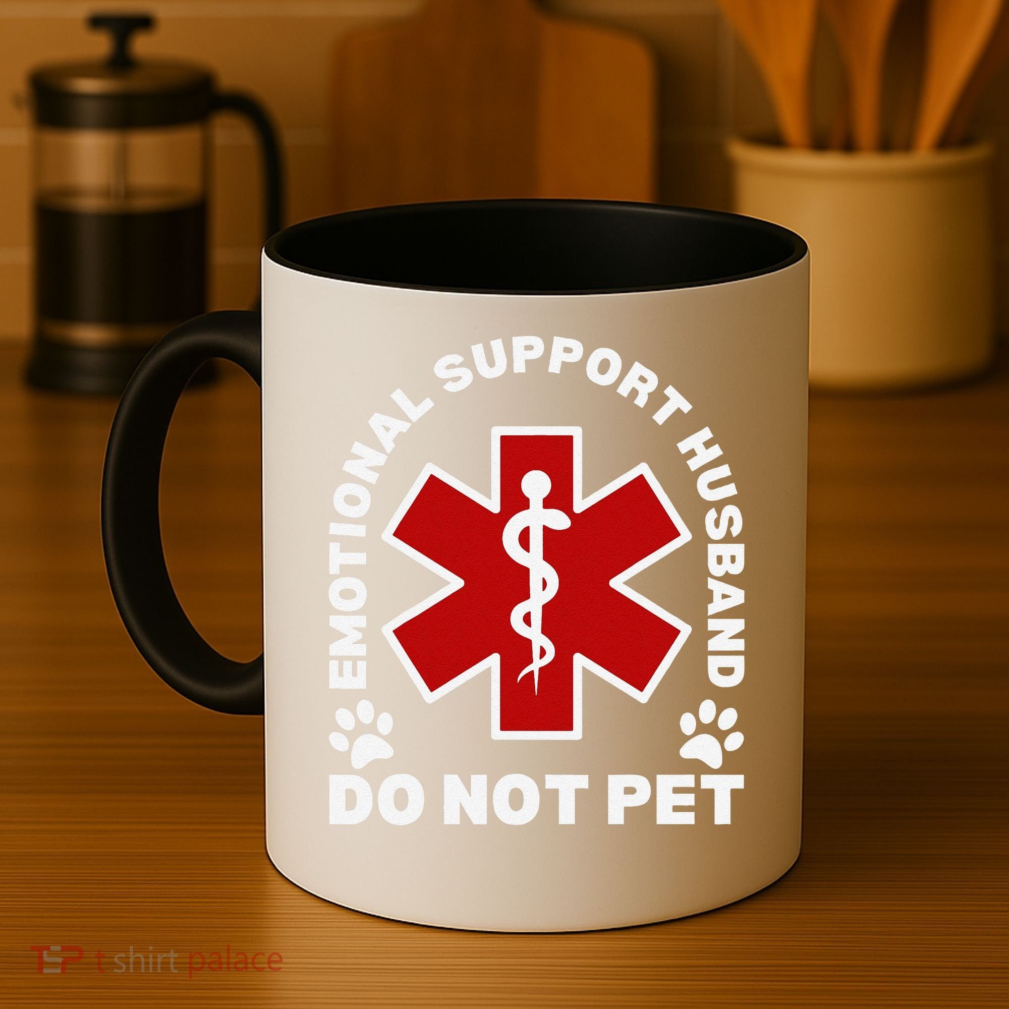 Do Not Pet Emotional Support Husband Funny Coffee Mug