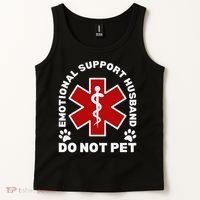 Do Not Pet Emotional Support Husband Funny Tank Top thumb 2