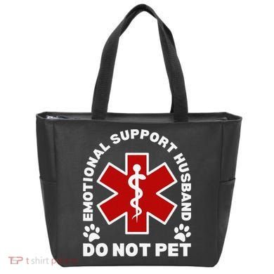 Do Not Pet Emotional Support Husband Funny Tote Bag