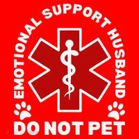 Do Not Pet Emotional Support Husband Funny Santa Hat thumb 1