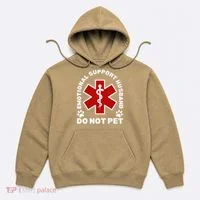 Do Not Pet Emotional Support Husband Funny Hoodie thumb 0