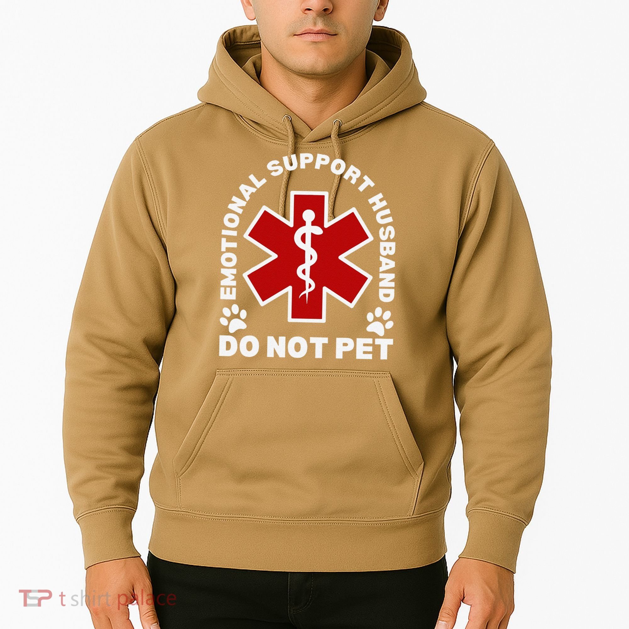 Do Not Pet Emotional Support Husband Funny Hoodie