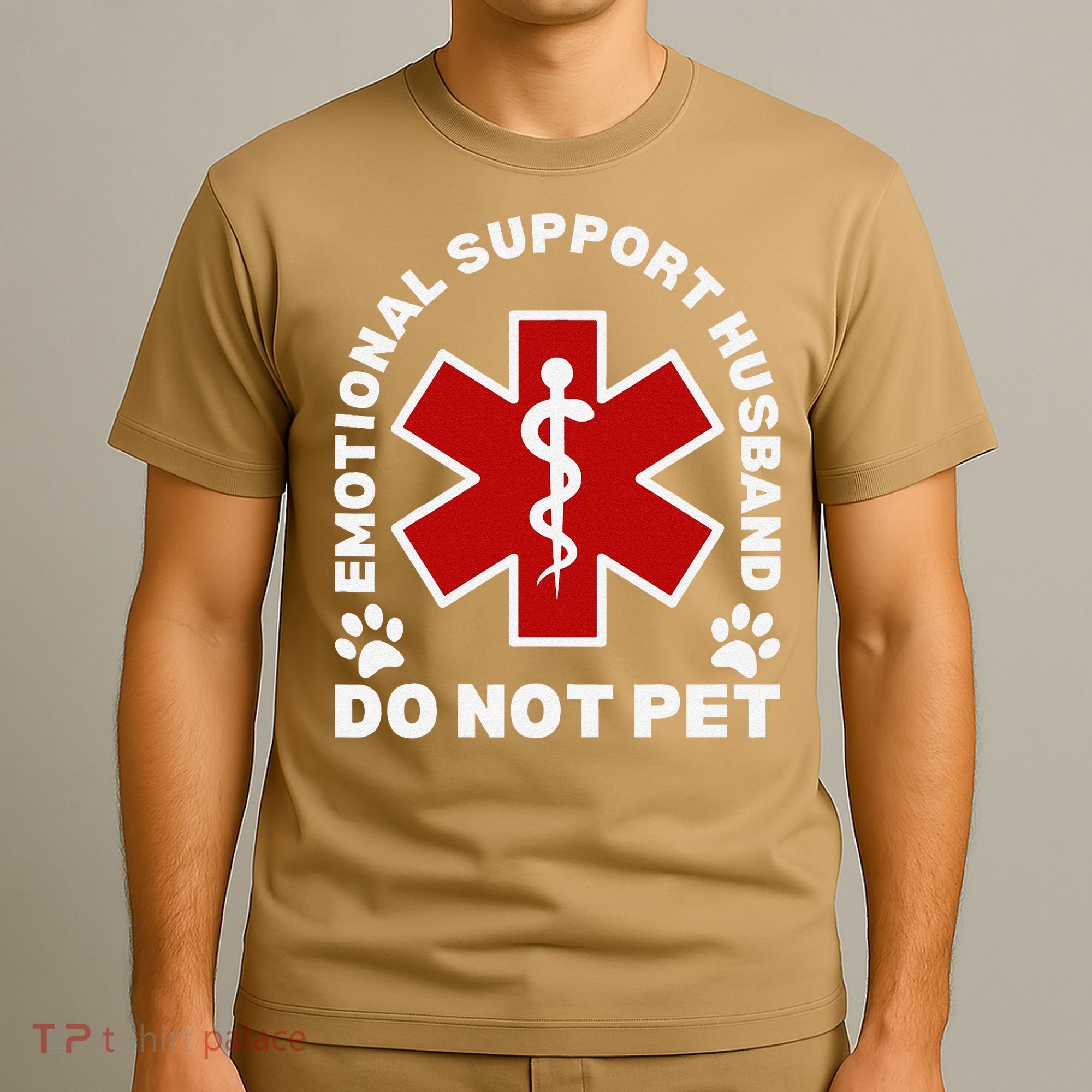 Do Not Pet Emotional Support Husband Funny T-Shirt