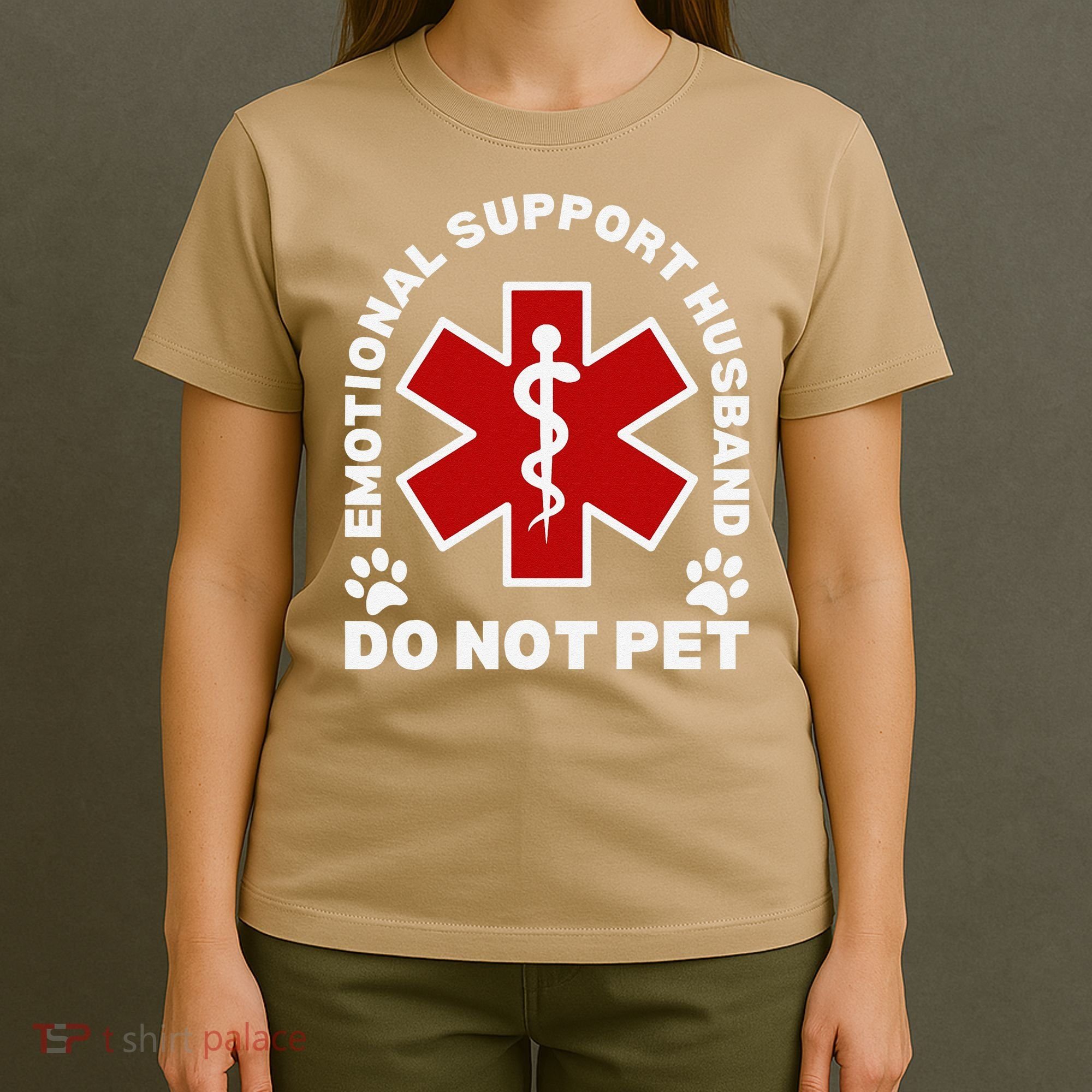 Do Not Pet Emotional Support Husband Funny T-Shirt