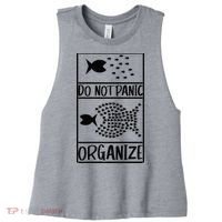Do Not Panic Organize Dont Panic Women's Racerback Cropped Tank thumb 0