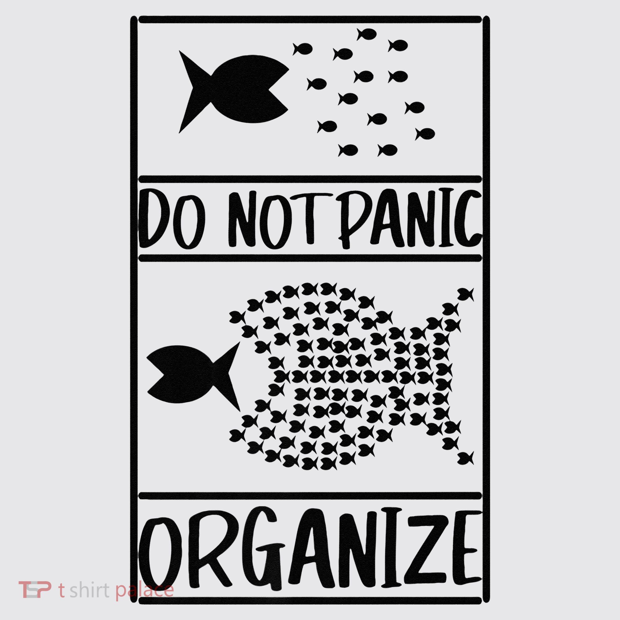 Do Not Panic Organize Dont Panic Womens Funnel Neck Pullover Hood