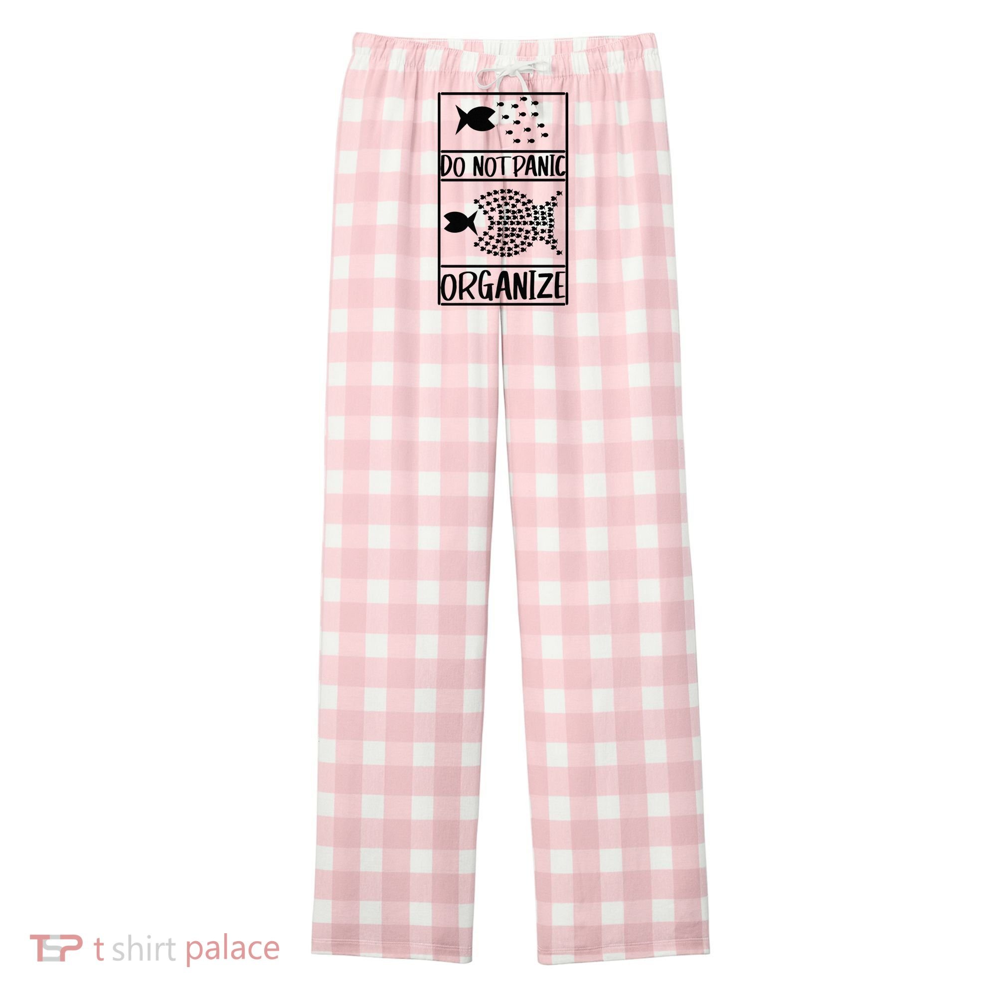Do Not Panic Organize Dont Panic Women's Flannel Plaid Pajama Pants