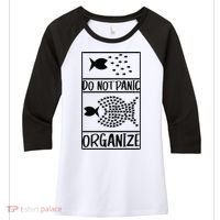 Do Not Panic Organize Dont Panic Women's Tri-Blend 3/4-Sleeve Raglan Shirt thumb 0