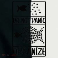 Do Not Panic Organize Dont Panic Women's Tri-Blend 3/4-Sleeve Raglan Shirt thumb 4