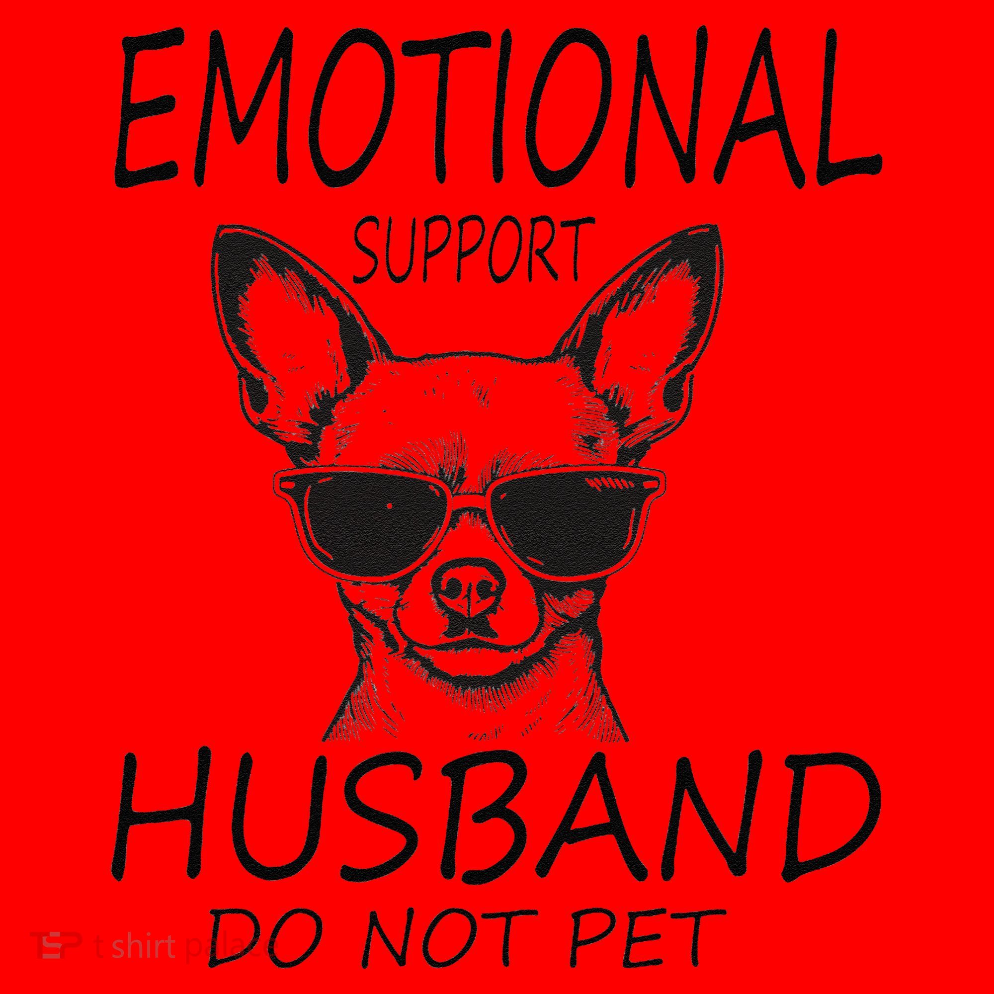 Do Not Pet Emotional Husband Support Funny Chihuahua Dog Santa Hat