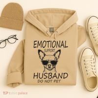 Do Not Pet Emotional Husband Support Funny Chihuahua Dog Hoodie thumb 4
