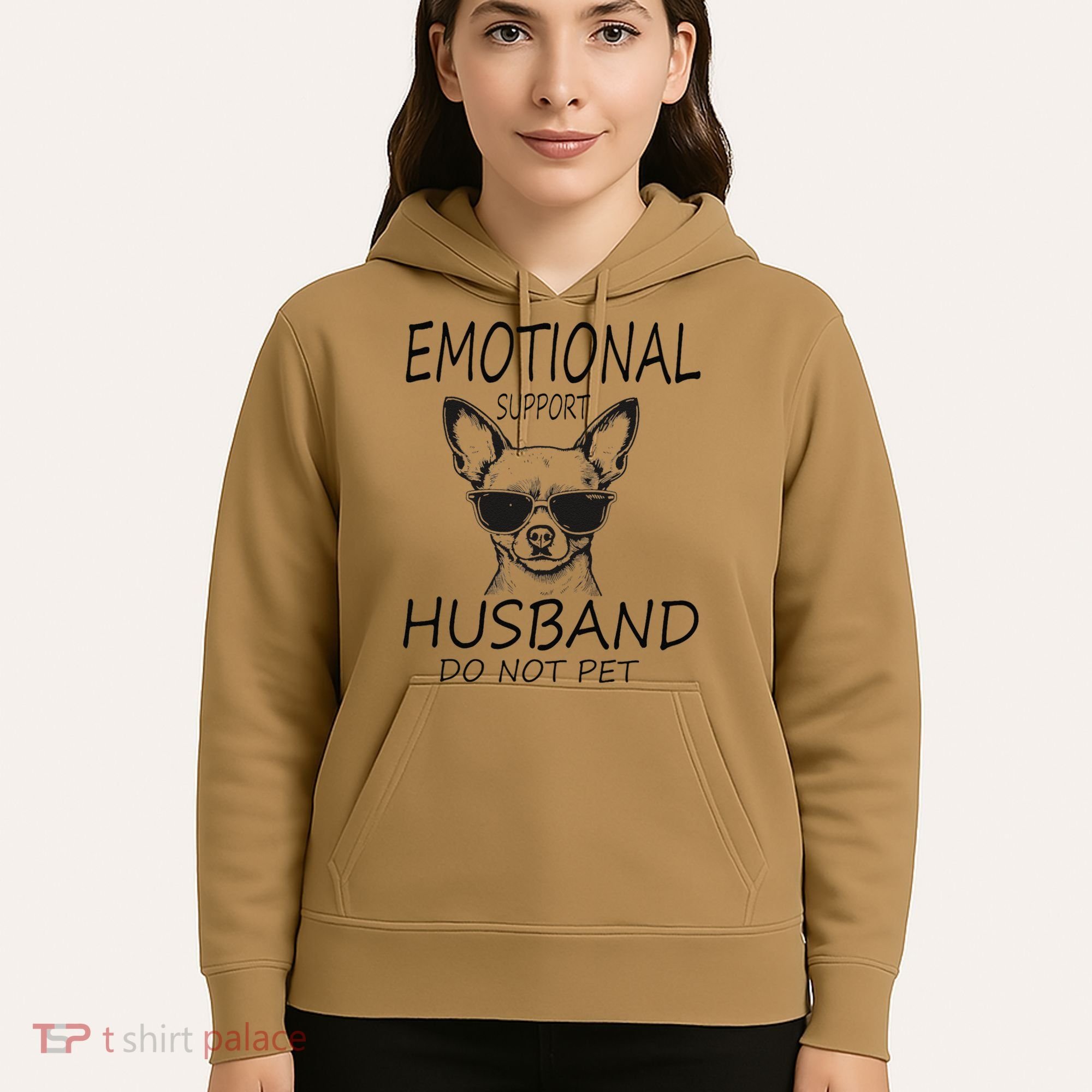 Do Not Pet Emotional Husband Support Funny Chihuahua Dog Hoodie