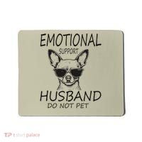 Do Not Pet Emotional Husband Support Funny Chihuahua Dog Mousepad thumb 0