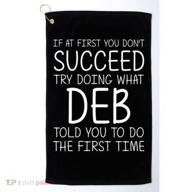 Deb Name Personalized Birthday Funny Christmas Joke Golf Towel