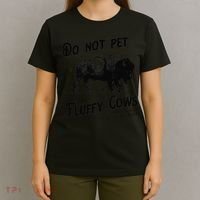 Do Not Pet The Fluffy Cows American Bison Vintage T-Shirt thumb 4