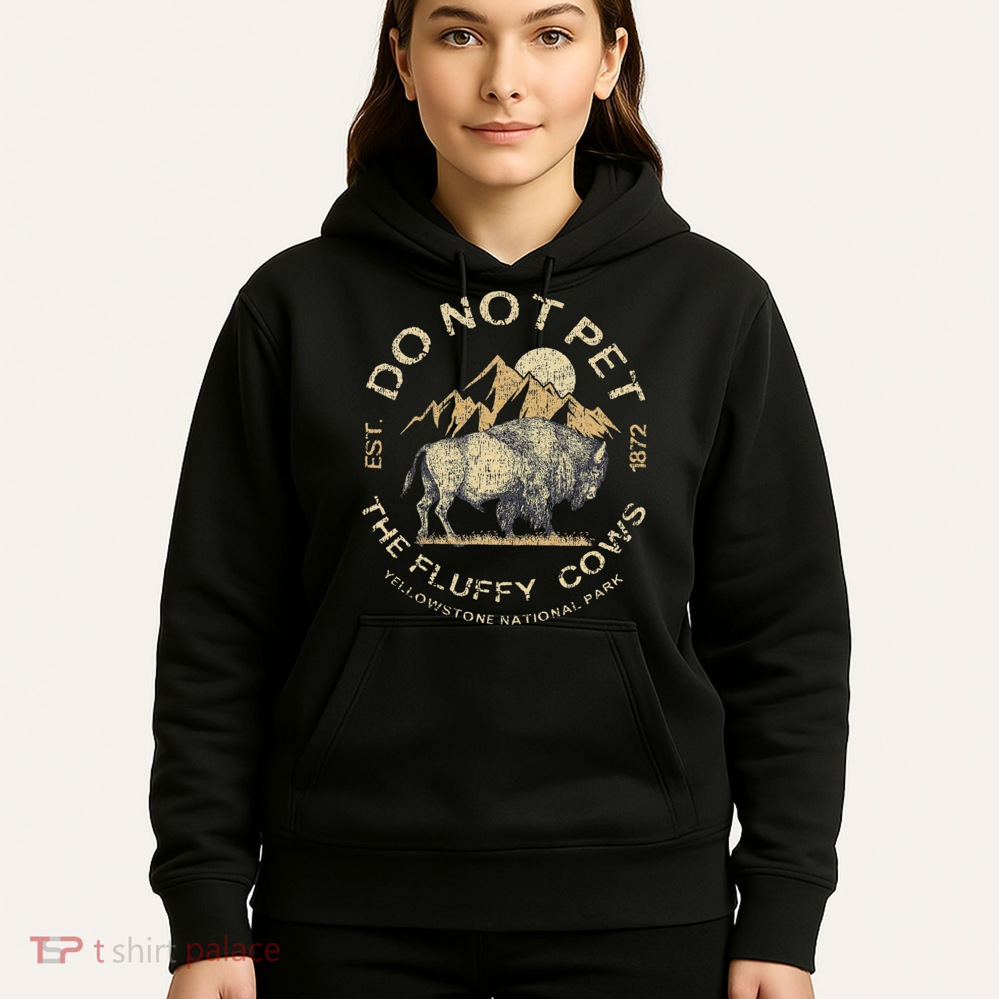 Do Not Pet The Fluffy Cows Yellowstone National Hoodie