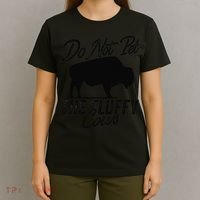 Do Not Pet The Fluffy Cows Bison Yellowstone Buffalo T-Shirt thumb 4