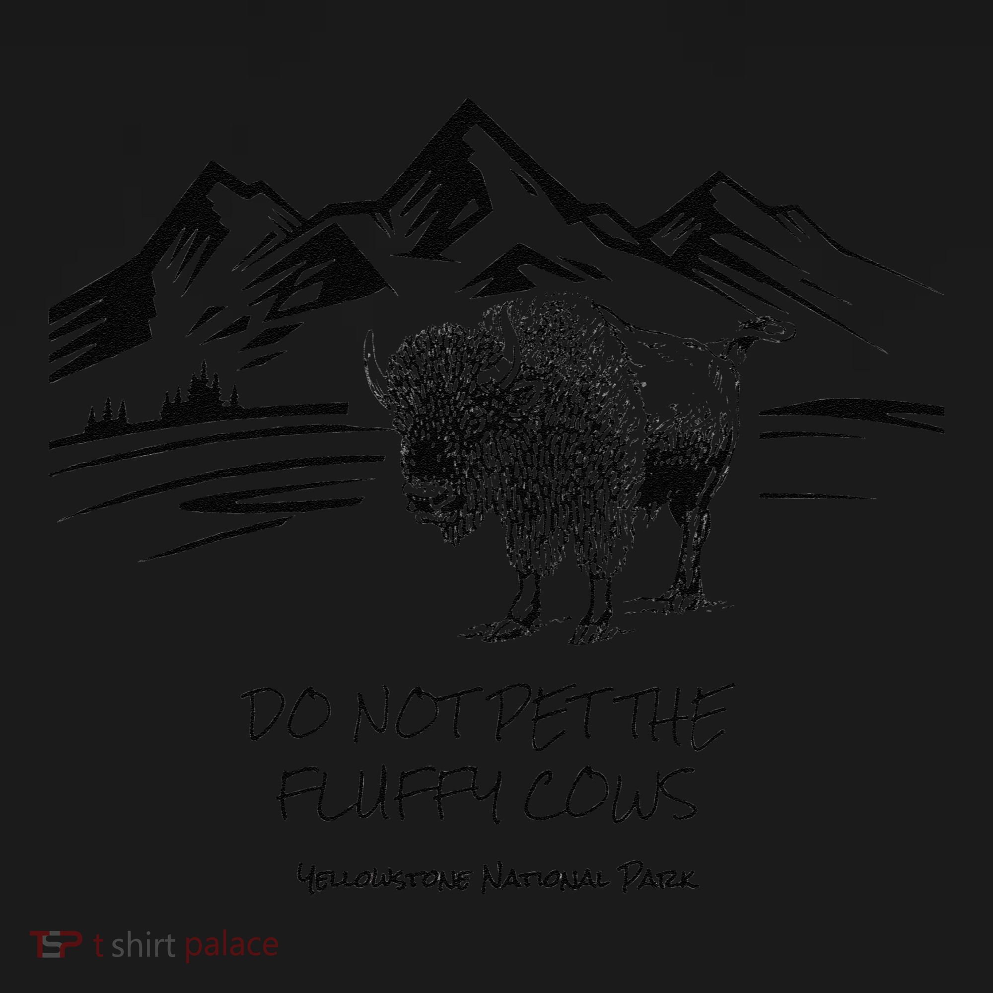 Do Not Pet the Fluffy Cows funny bison buffalo Yellowstone Women's Tank Top