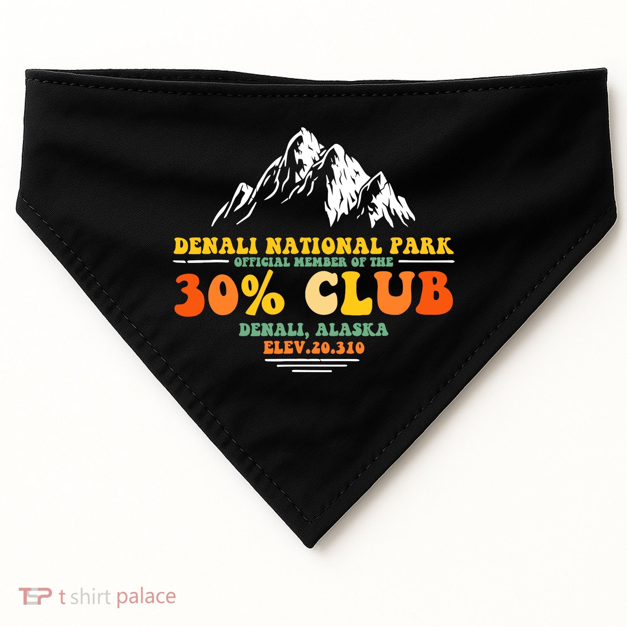 Denali National Park Alaska 30% Club Denali Mountain Tourist USA-Made Doggie Bandana
