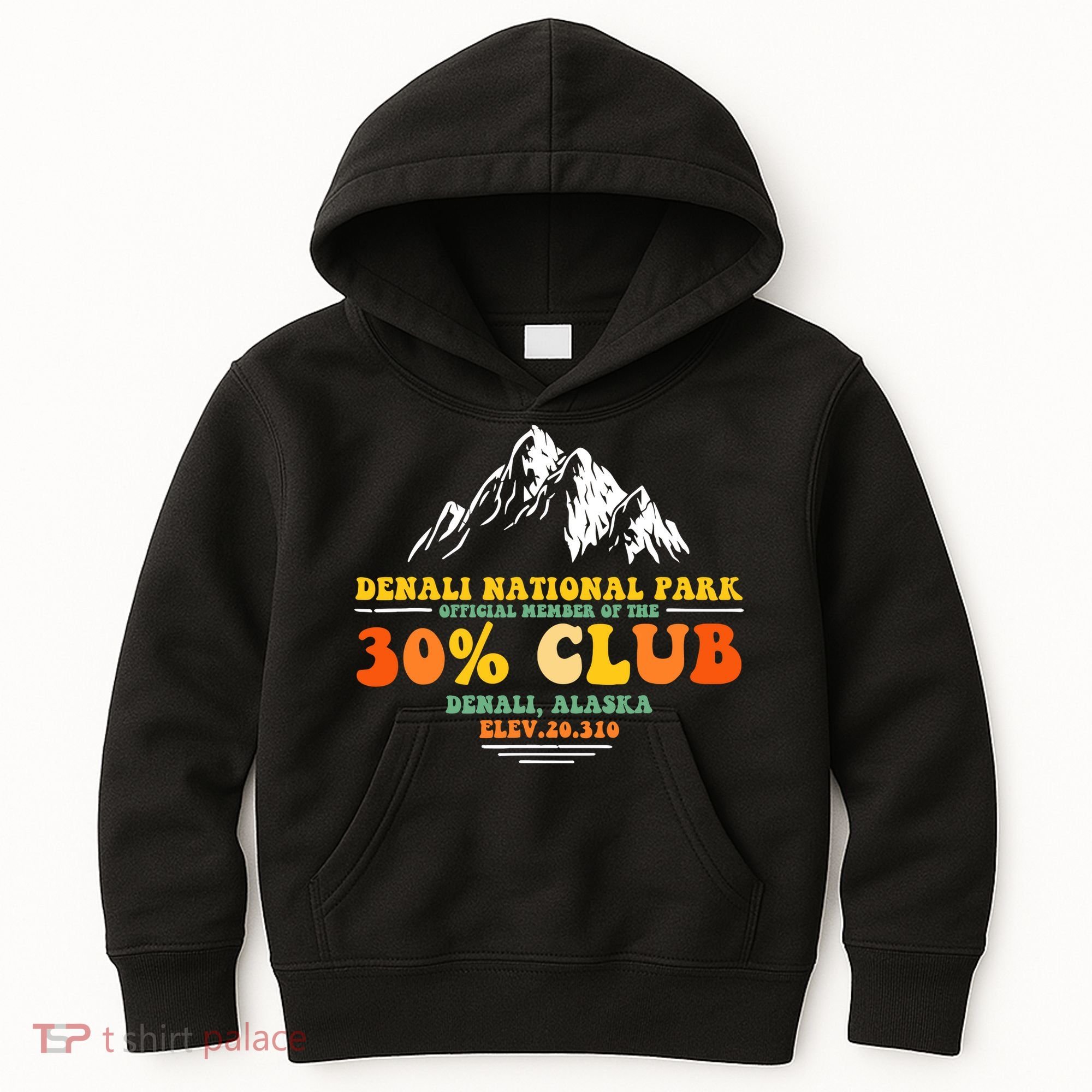 Denali National Park Alaska 30% Club Denali Mountain Tourist Kids Hoodie