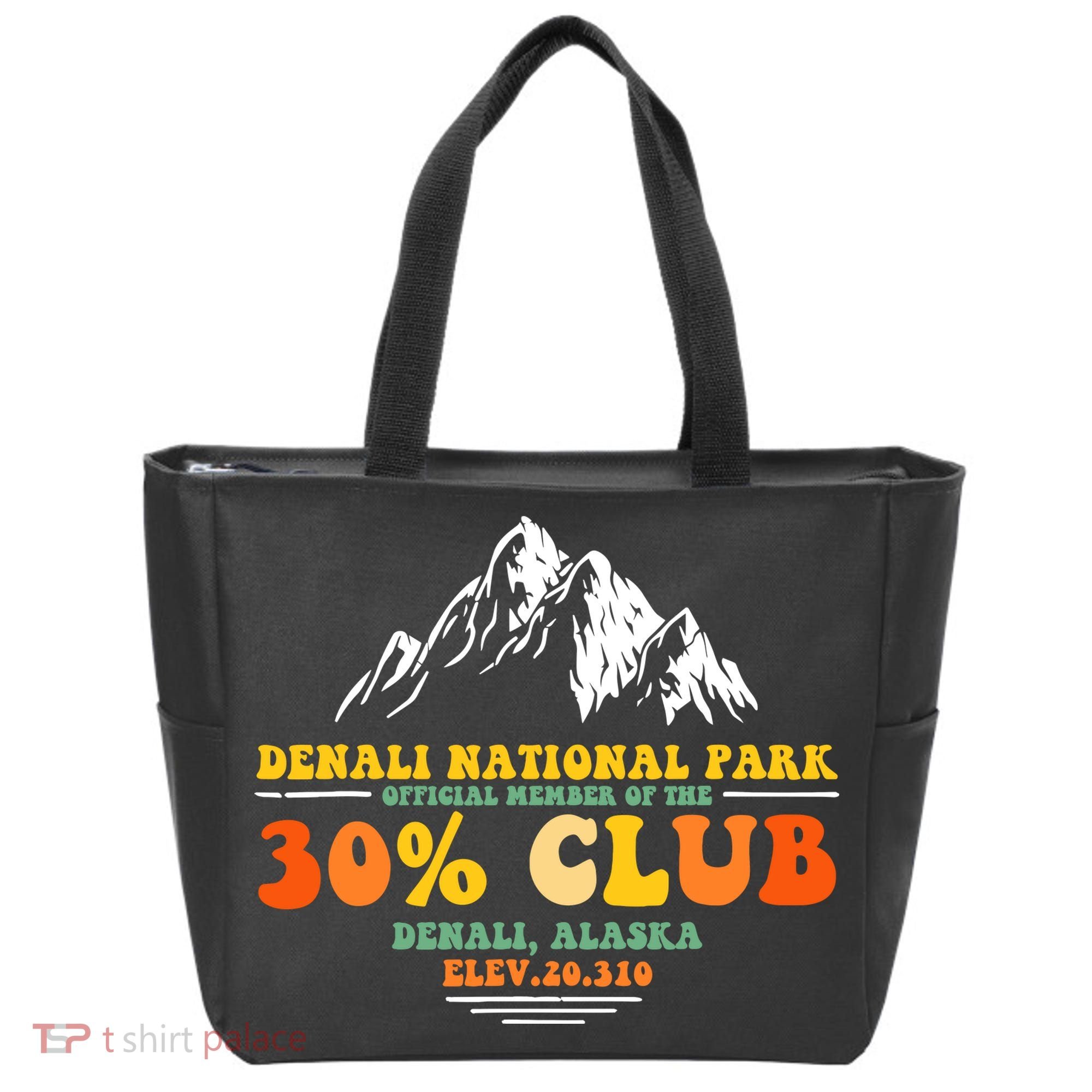 Denali National Park Alaska 30% Club Denali Mountain Tourist Tote Bag