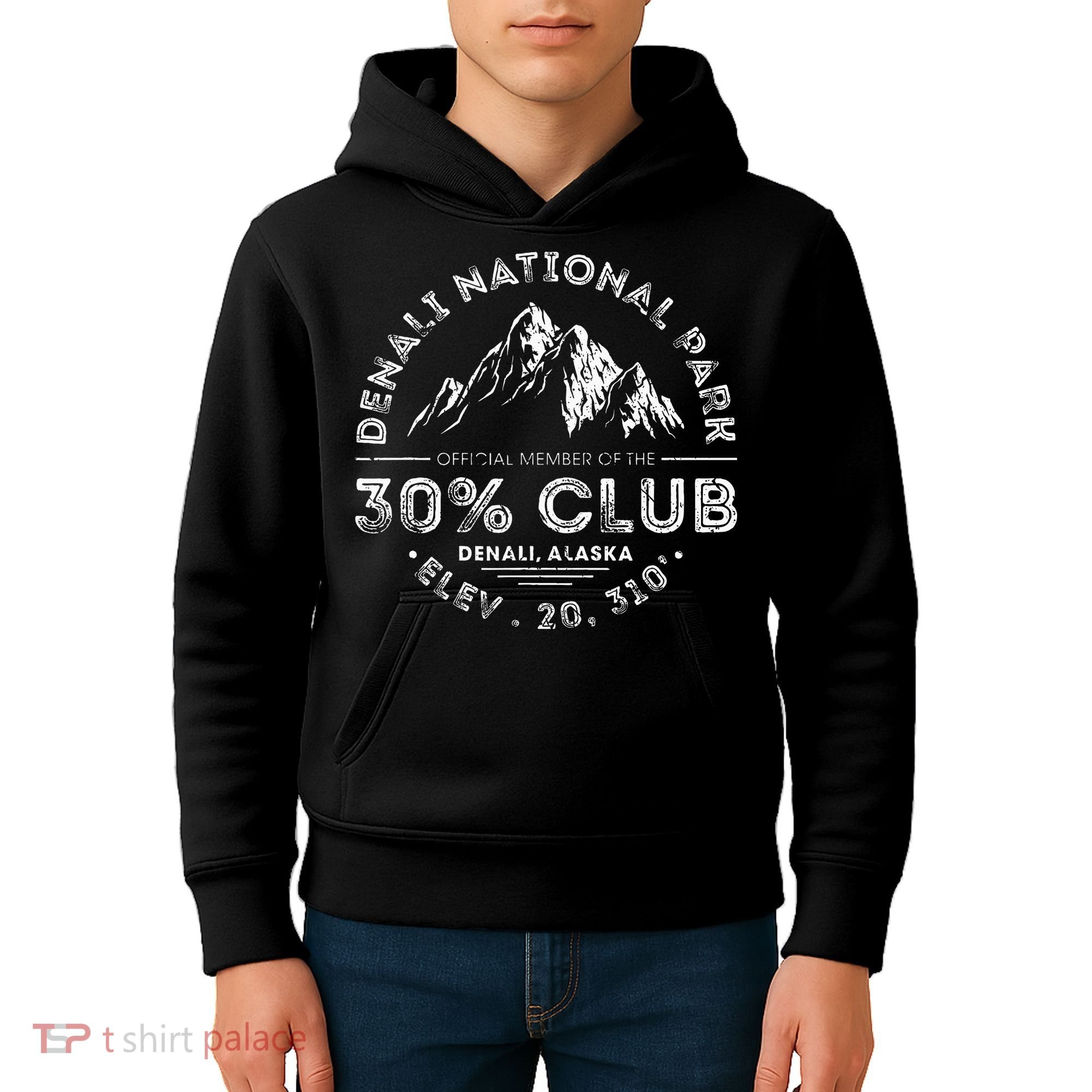 Denali National Park Alaska 30 Club Denali Mountain Tourist Kids Hoodie