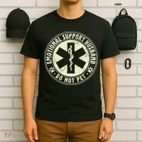Do Not Pet Emotional Support Husband Funny Fathers Day T-Shirt thumb 6