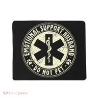 Do Not Pet Emotional Support Husband Funny Fathers Day Mousepad thumb 0